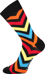 Bunte Socken mit Streifen