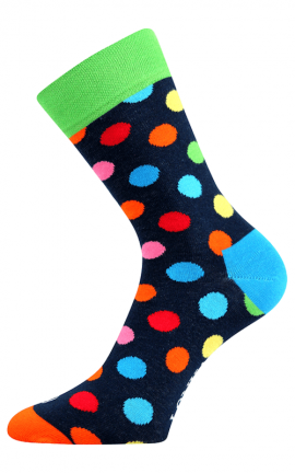 Bunte Socken mit Punkten